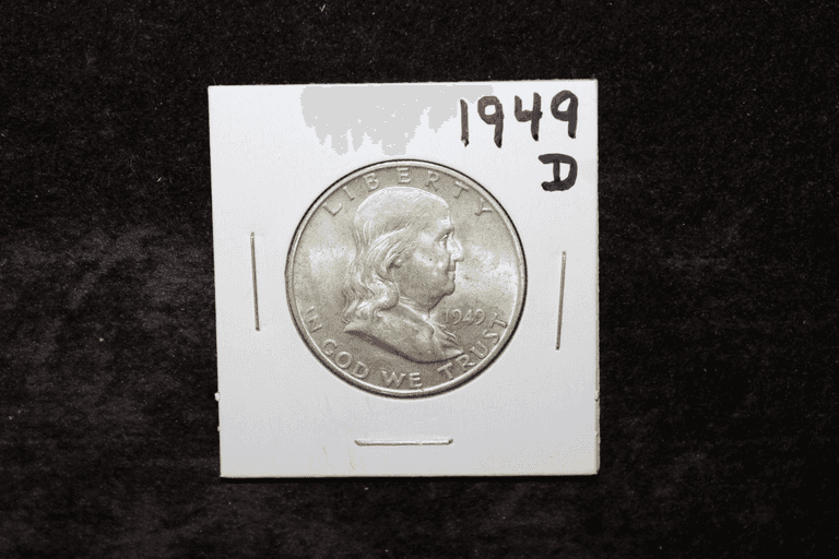 1949-D U.S. Franklin Silver Half Dollar