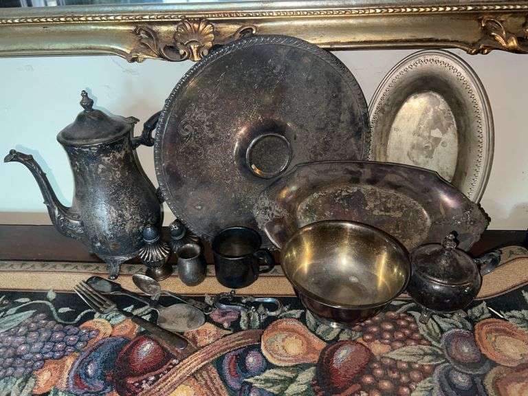 Vintage Silverplate Serving Group w/ Albert Pick & Co Pieces
