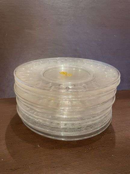 Set of Tiffin Franciscan Cut Glass Plates