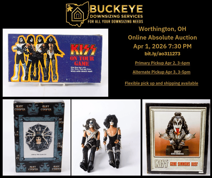 KISS, Alice Cooper and Rock and Roll Collectibles - Auction Ohio