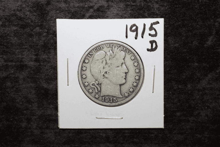 1915-D U.S. Barber Silver Half Dollar