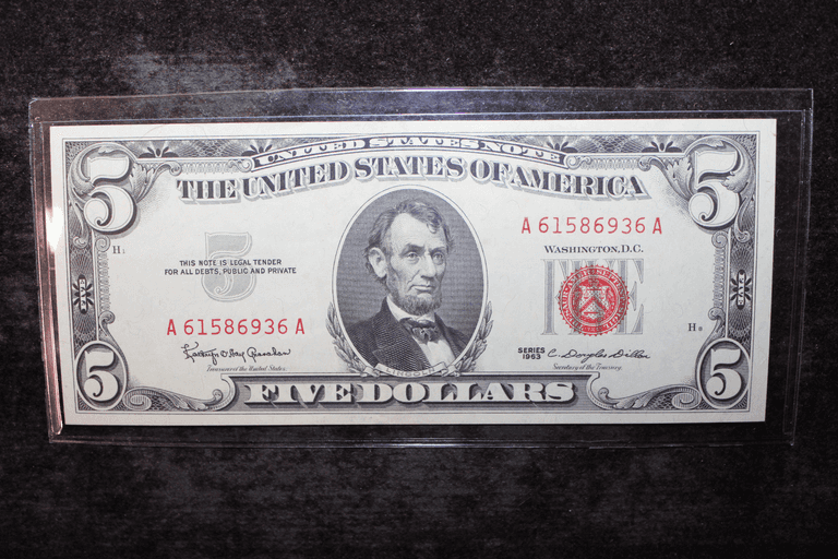 1963 U.S. Five Dollar Note