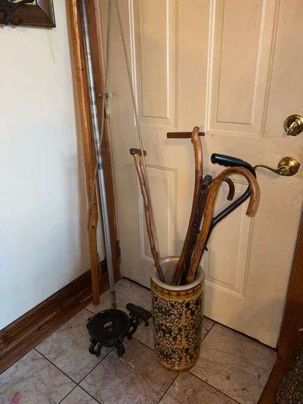Umbrella Stand with Walking Sticks & Canes