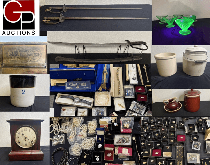 Collectibles: Primitives, Pottery, Advertising, Large Jewelry Collection & More. Moving & Downsizing Auction ONLINE Auction New Lexington
