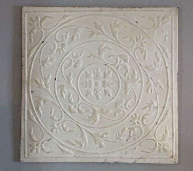 Vintage Look Metal “Tile” Wall Decor