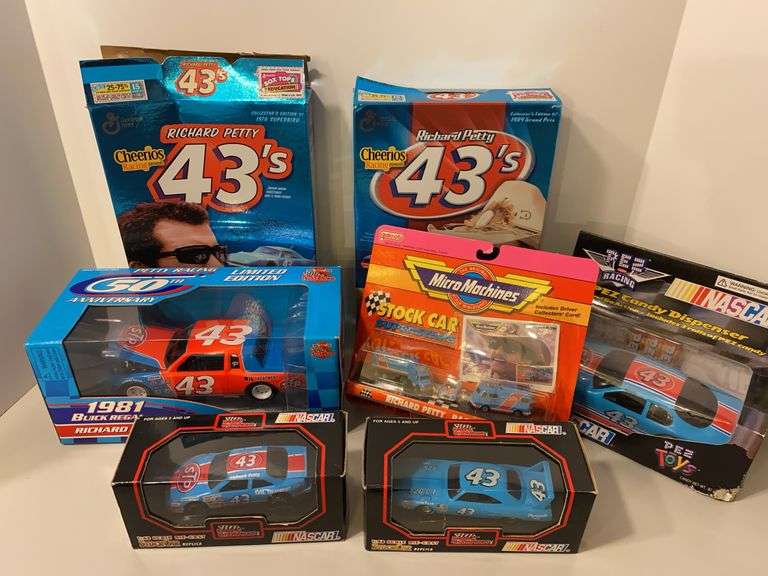 Richard Petty Lot - Cereal Boxes, Diecast Cars, Pez Dispenser