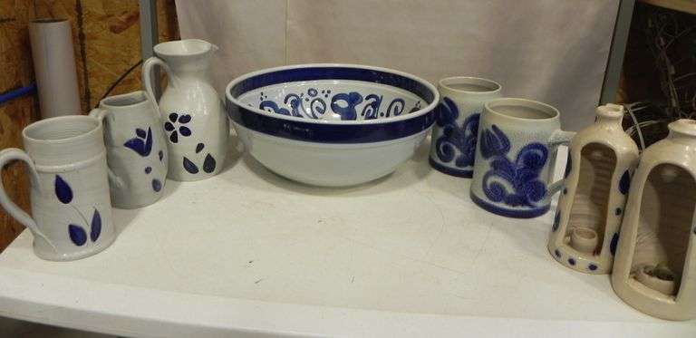 Vintage Blue and White Stoneware Collection