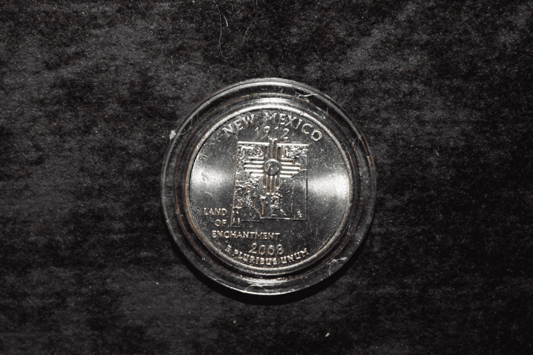 New Mexico Quarter Cufflinks – 2008 Uncirculated State Coin