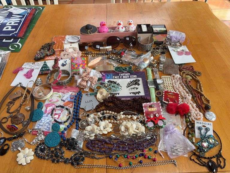 Jewelry Lot Necklaces Bracelets Earrings Watches