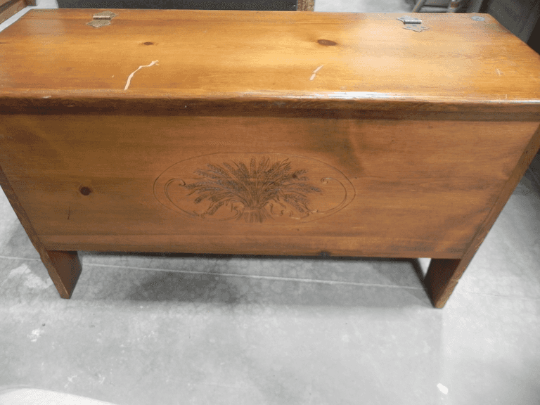 primitive antique pine blanket chest