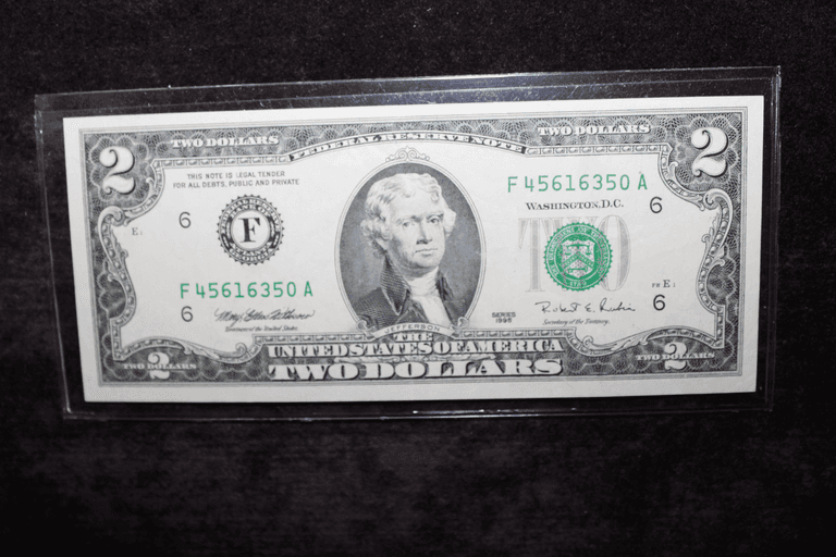 1995 U.S. Two Dollar Federal Reserve Note