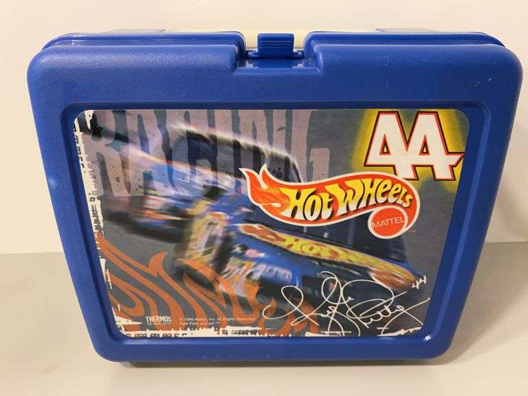 1998 Hot Wheels Kyle Petty Plastic Lunch Box w/ Thermos