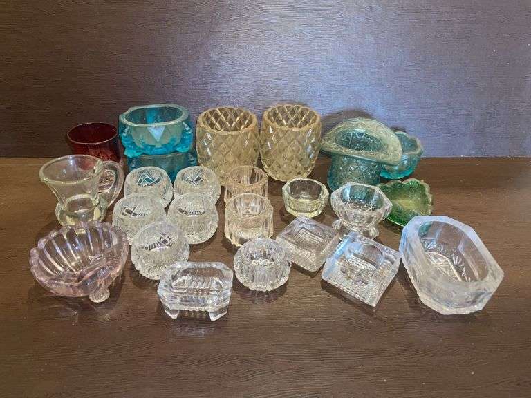 Pressed Glass Toothpick Holders, Salts & Small Dishes