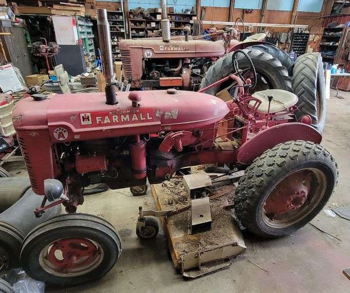 1953 Farmall Super A Tractor w/ Belly Mower