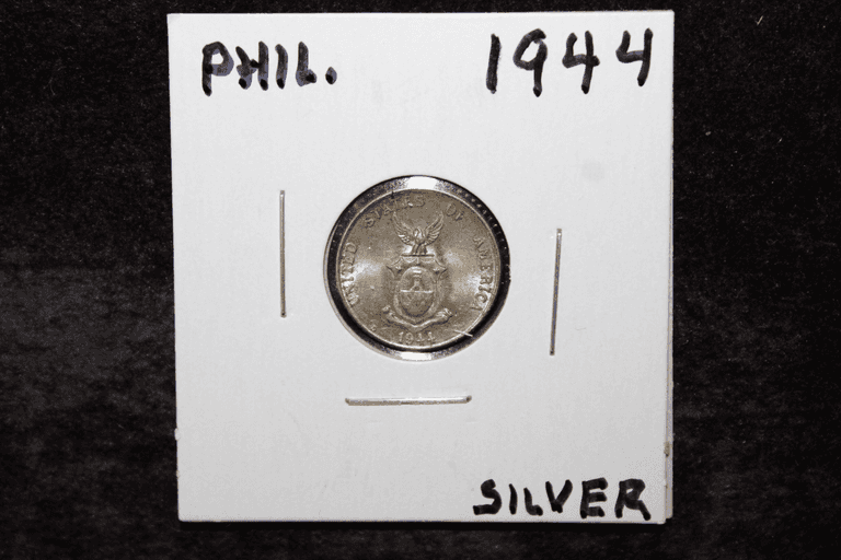 1944 Philippines Silver Ten Centavos