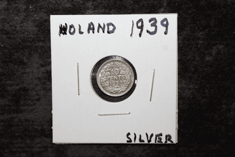 1939 Holland Silver 10 Cents