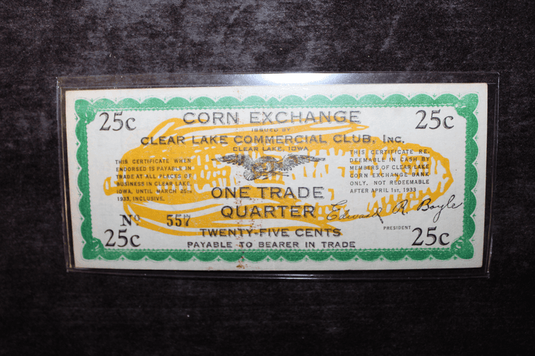 Clear Lake Corn Exchange 25 Cent  Note