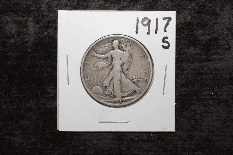 1917-S U.S. Walking Liberty Silver Half Dollar