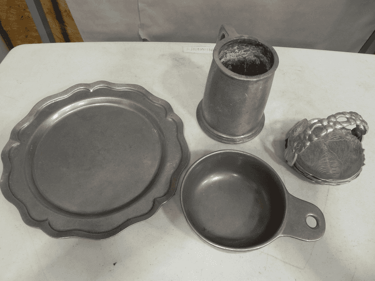 Vintage Metal Serving Lot