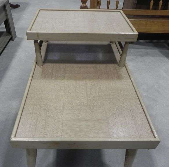 Mid-Century Modern (MCM) two-tier "step" end table,