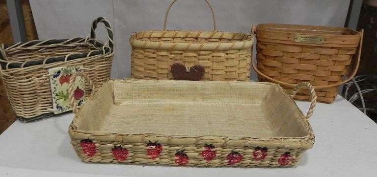 1994 Tour Longaberger Basket signed by Jerry D Longaberger/3 Decorative Baskets