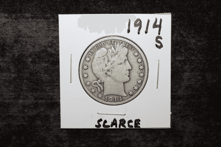 1914-S U.S. Barber Silver Half Dollar