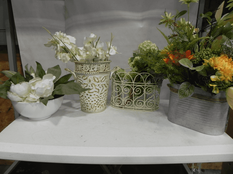 Floral Decorations in Various Planters