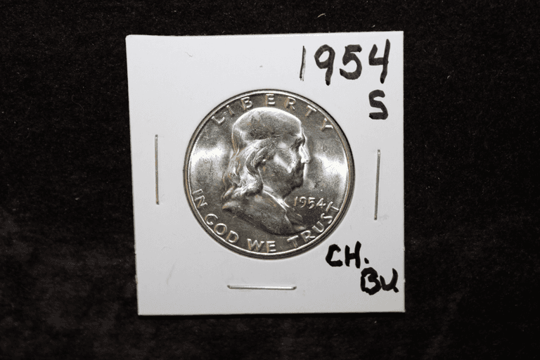 1954-S U.S. Franklin Silver Half Dollar