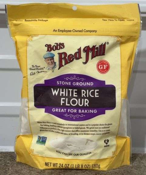 Bob Rice Food **NEW** Bob's Red Mill White Rice Gluten Free Flour, 24 OZ - EXPIRES: 3 ...