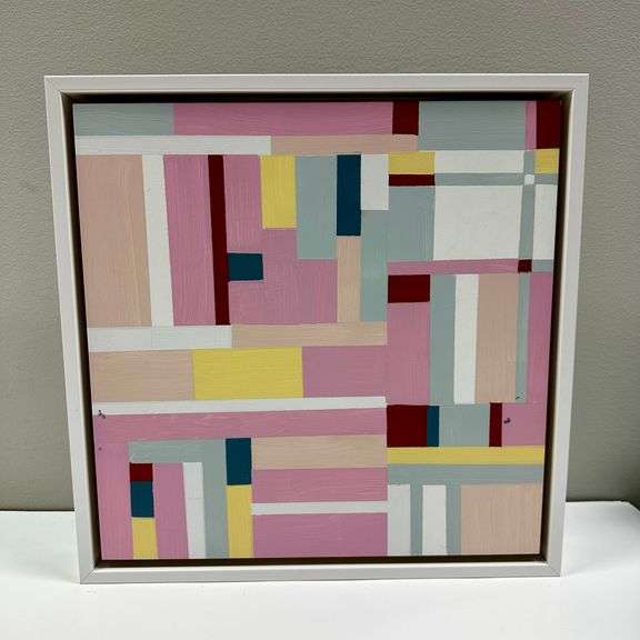 "Pink Abstract" Acrylic on Board