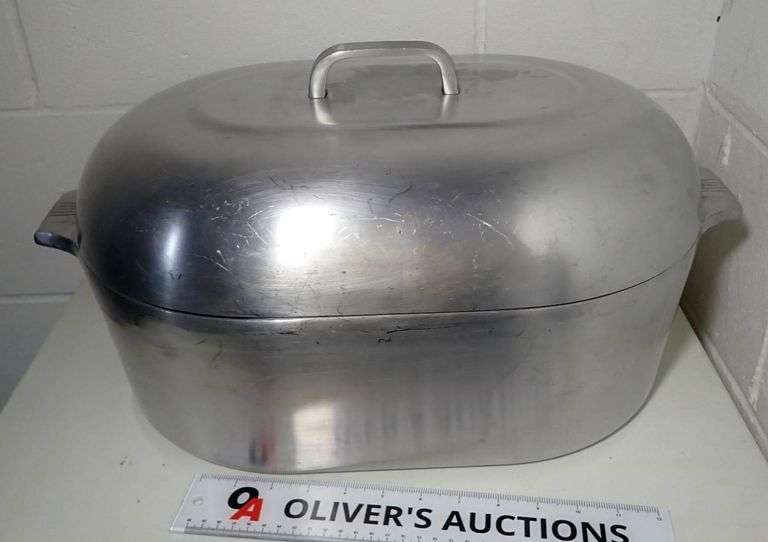 MASSIVE 17QT Wagner Ware Sidney O Magnalite 4269 Roaster Dutch Oven Pot ...