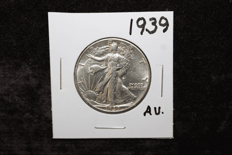 1939 U.S. Walking Liberty Silver Half Dollar
