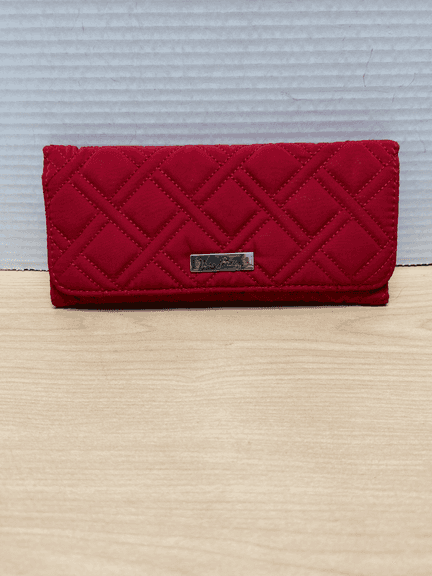 Vera Bradley Red Quilted Wallet Checkbook Organizer Clutch