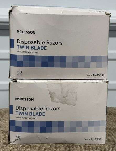 **OPEN BOX-NEW** McKesson Disposable Twin Blade Razors - 50 Count X2