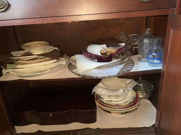 Mixed Dishware, Glassware & Flatware w/ Storage Box