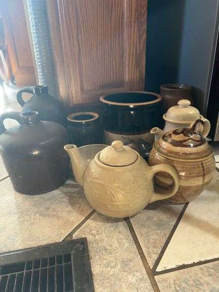 Stoneware Crocks, Jugs & Teapots