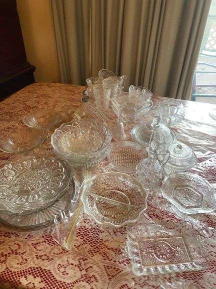 Pressed & Cut Glass Serving Pieces