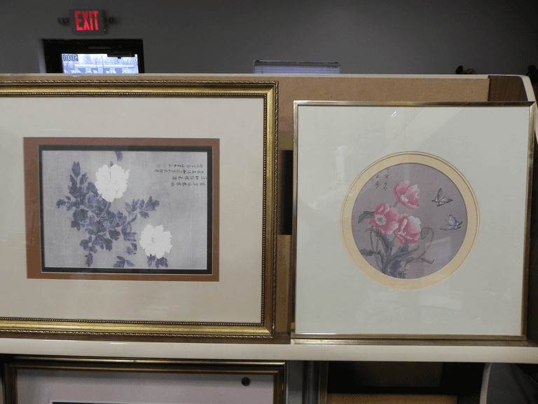 Pair of Asian Botanical Framed Art
