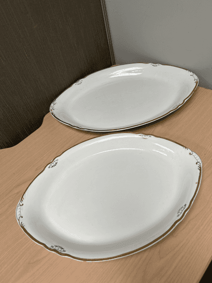 Hutschenreuther Bavaria Oval Serving Platters – Pair – 18-1/2" & 16"