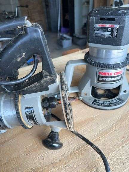 Two Porter Cable router bases. Model 75361 and model 6912. - Auction Ohio