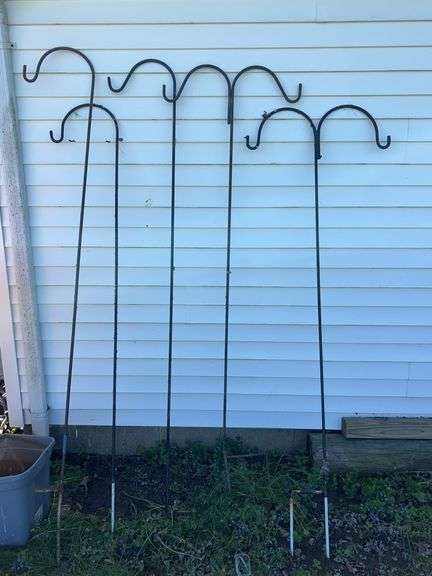 3 Single & 2 Double Shepherd Hooks, 6'