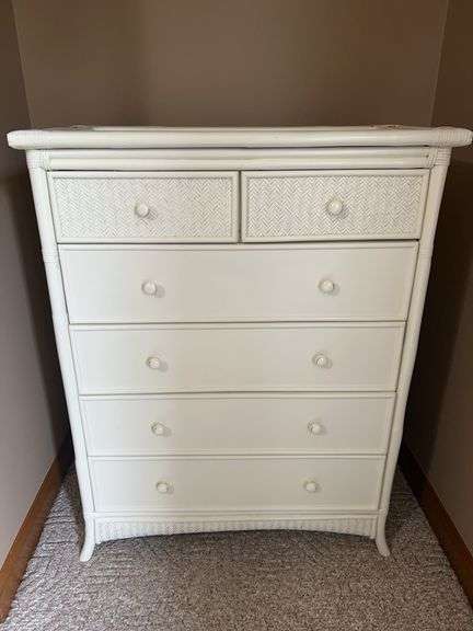 Wicker Tallboy Dresser