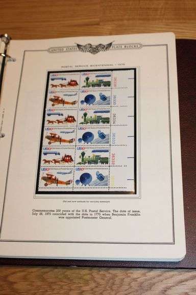 1975 U.S. Postal Service Bicentennial 10¢ Plate Block Sheet – 200 Years Commemorative Stamps