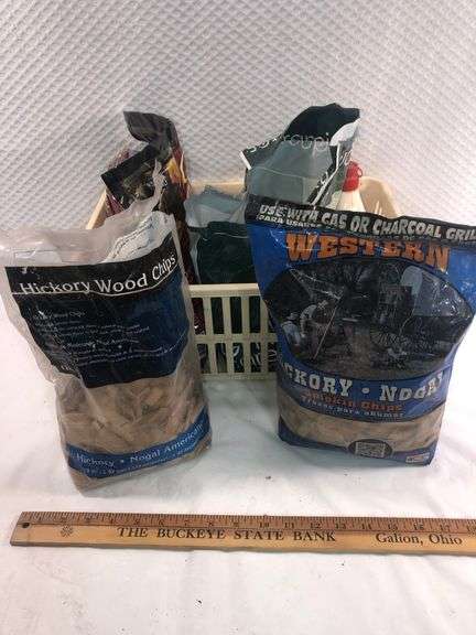Hickory Chips and Ceramic Briquettes