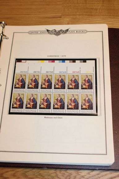 1971 U.S. Postal Service Eagle Emblem 8¢ Plate Block Strips – U.S. Mail Coil Stamps Album Page