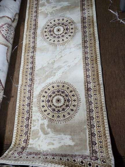 Warsan Collection Rug Warsan Collection Runner Rug 2'7.5''X9'2'' Cream - Auction Ohio