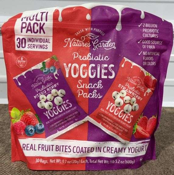 **NEW** Nature's Garden Probiotic Yoggies Variety Snack Pack - 30 Pack ...