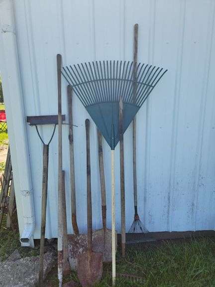 8 Ct. Yard Tools-Rakes Shovels, Etc.