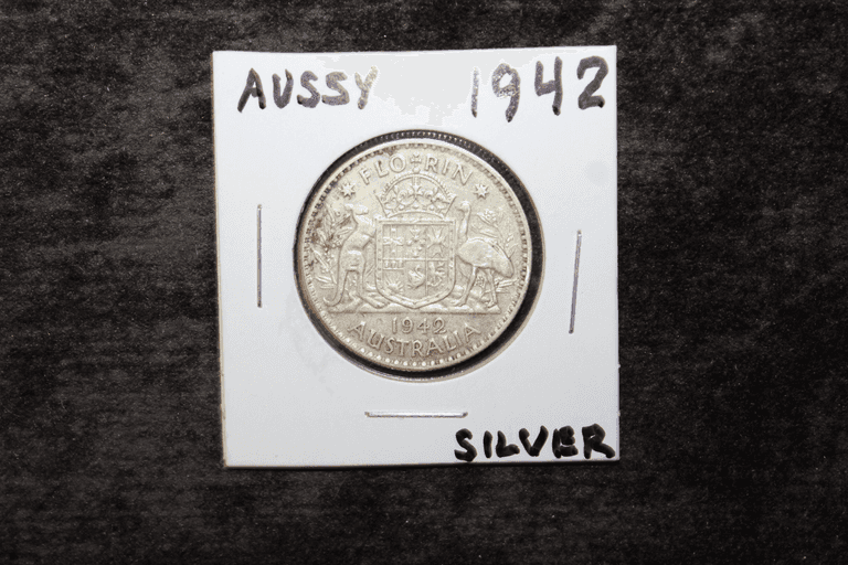 1942 Australia Silver Florin Coin