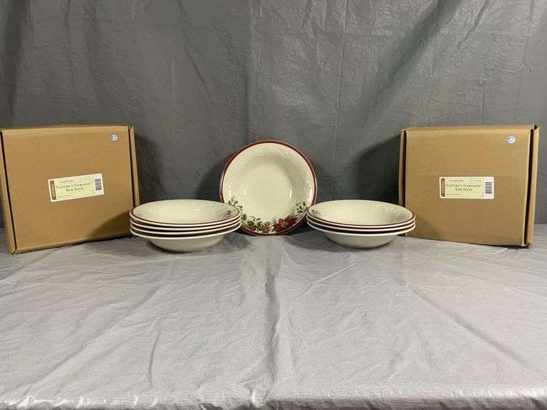 Longaberger Holiday Soup Bowls